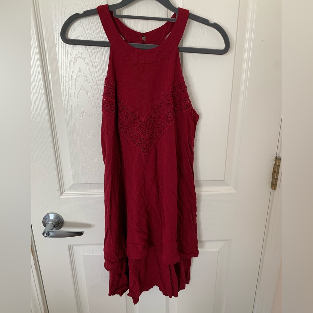 Francesca’s Wine Halter Dress